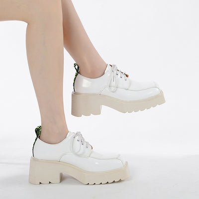 Thick-soled Square-headed Shoes
