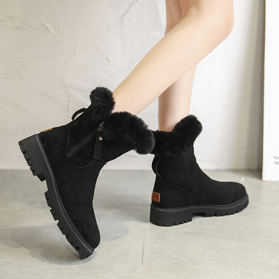 Women Mid-tube Snow Padded Warm Boots