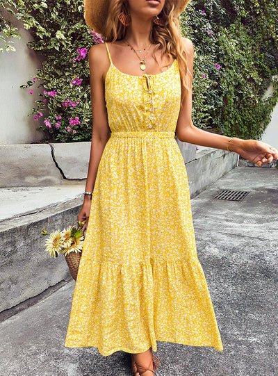 Summer Printed Casual Sling Dress