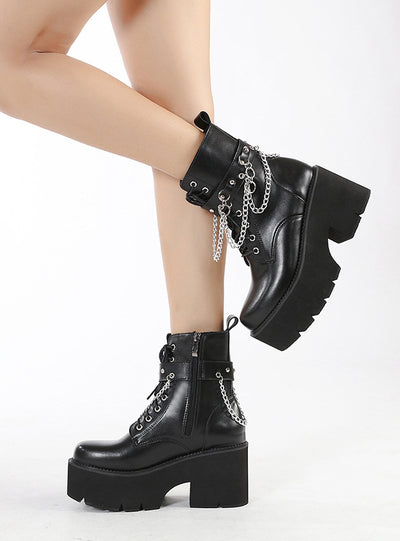 Martin Boot Girl Muffin Platform Shoes