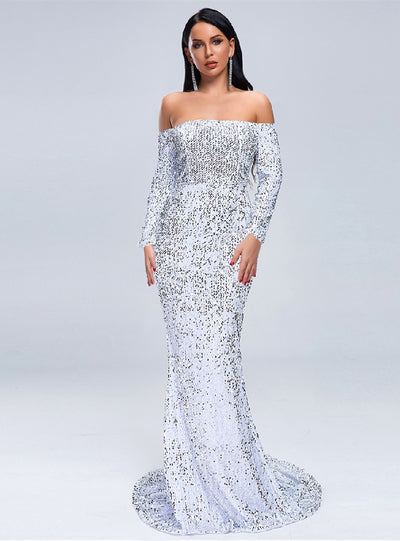 Sexy Long Sleeve Sequins Party Dress