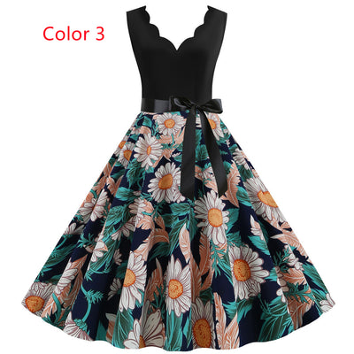 Sleeveless Burnt V-neck Party Dress