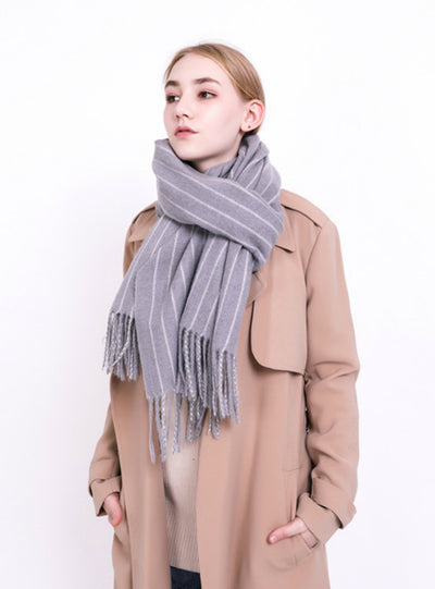 Plaid Scarf Women's Neck Thickened Shawl