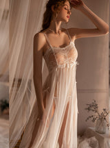 Lace Gauze Sexy Sling Nightdress Set