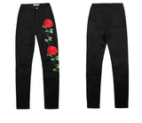 3D Embroidery Ladies' High Waist Jeans