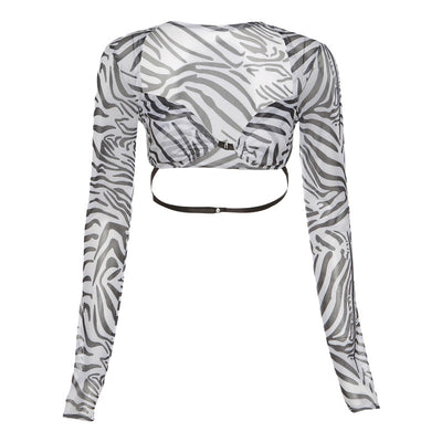 Zebra Print Gothic Top T-Shirts