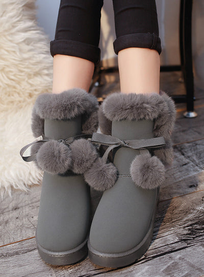 Snow Boots Fur Wool Winter Warm Shoes