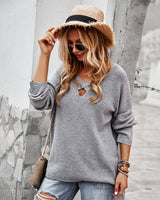 Long Sleeve V-neck Sexy Sweater