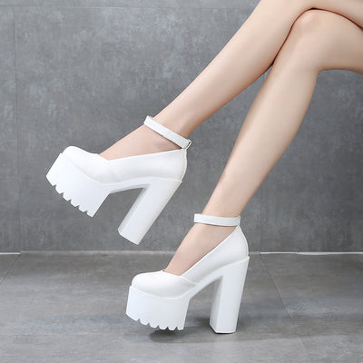 14 cm New Thick Heel Platform Shallow Shoes