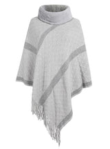 Women's Cape Fur Collar Tassel Coat