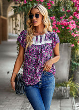 Floral Short-sleeved Casual Shirt