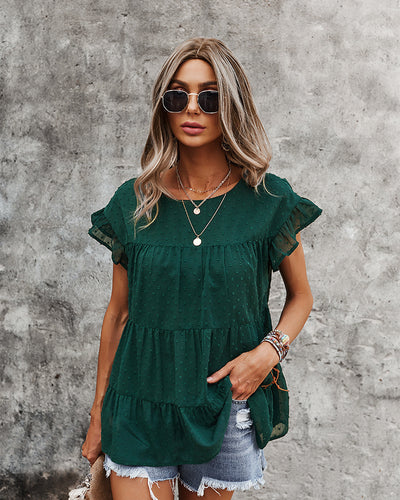 Round Neck Short Sleeve Loose T-shirt
