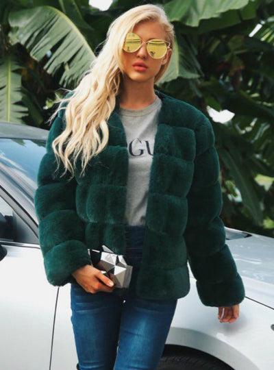 Fur Rabbit Fur Coat With Short Fur Coat In Cross Ditch