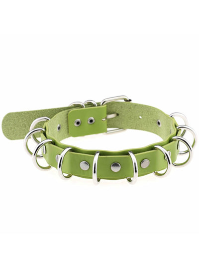 Anime Necklaces Metal O-Round Goth Choker 