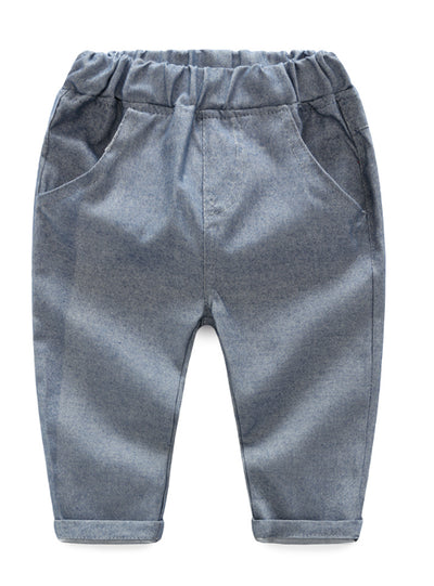 Gentleman Suit Shirt+Overalls 2pcs Long Sleeve