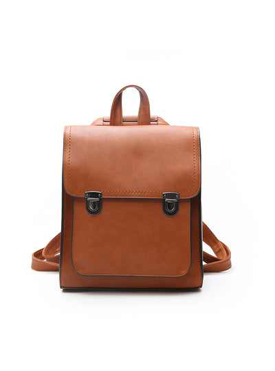 Women Backpack PU Leather Girls School Bag