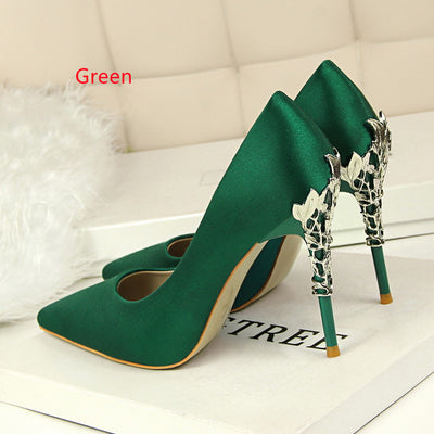 Shallow Metal Super High Heel Shoes