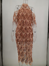 Sexy Halter Nightclub Sequined Dress