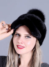 Warm Joker Fur Mink Baseball Cap