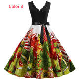 Sleeveless V-neck Burnt Print Dress