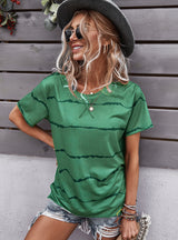 Summer Printed Lightning Pattern Top