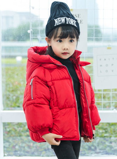 Outerwear Coat Girl Cold Winter Warm Hooded Coat