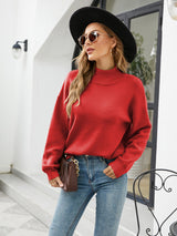 Loose-sleeved High Neck Sweater