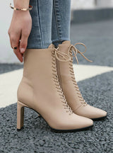 Women Ankle Boots Fashion Cross Strap High Heel