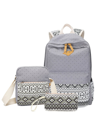 Women School Bags for Teenage Girls Cute Black Set 