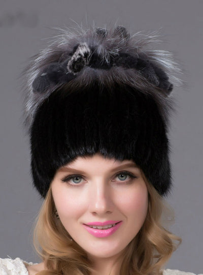 Hat Winter Real Mink Fur Hat Fox Fur Rabbit Fur 