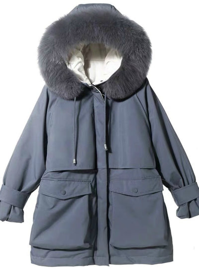 Winter Down Jacket Women Hat Ultra Light Duck