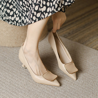 Women Soft Leather High Heels