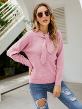 Solid Color Pullover Loose Half Turtle Neck Sweater