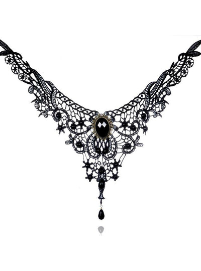 Handmade Gothic Lace Necklace Collar Necklace 