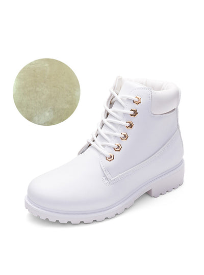 Women's flat-bottomed Large Size Martin Boots