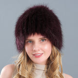 Women Fox-like Fur Straw Hat