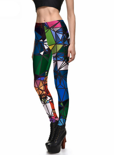 Print Pants Trousers Stretch Pants Drop