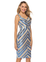 Sexy V-neck Sleeveless Sequined Dress