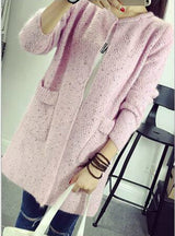 Women Long Sleeve Knitted Cardigan Female Tricot 