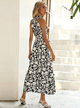 Floral Sling Sleeveless Halter Neck Dress