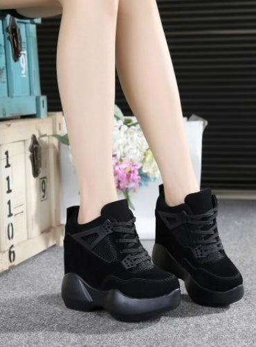 High Platform Shoes Height increasing Leather Shoes 