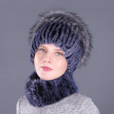 Thickened Rabbit Fur Hats Female