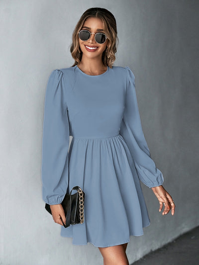 Sexy Backless Long-sleeved Dress