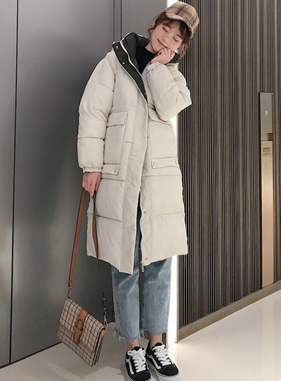 Hooded Ladies Coat Long Coats Parka Oversize