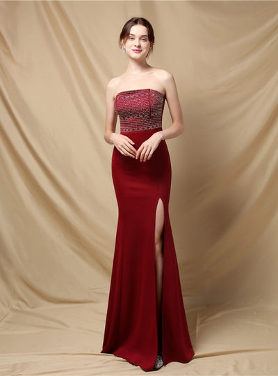 Mermaid Strapless Beading Party Dress