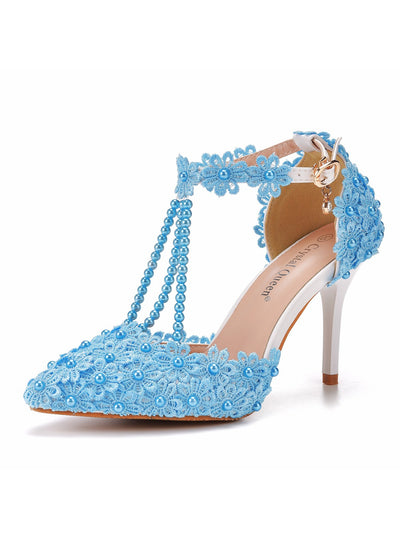 Beaded Sandal Lace Flower Sandal