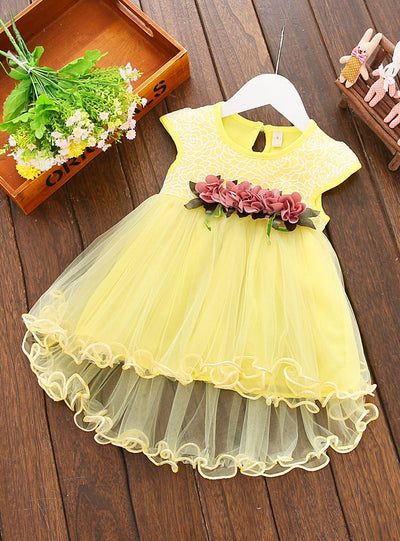 Floral Dress Princess Party Tulle Flower Dresses 