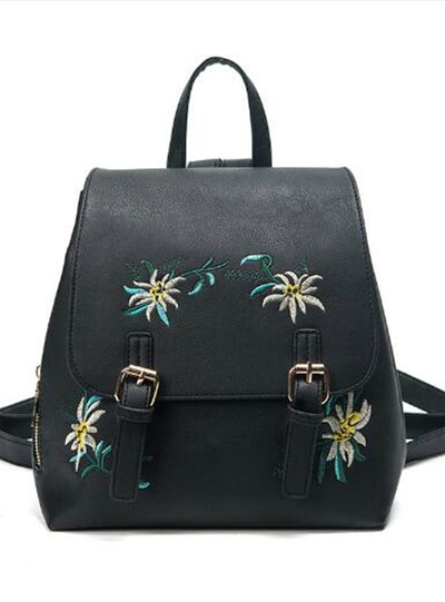 Leather Backpacks Female School Bags For Girls 