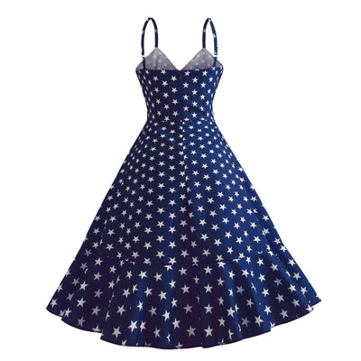 Retro Sling Sexy Polka Dot Dress