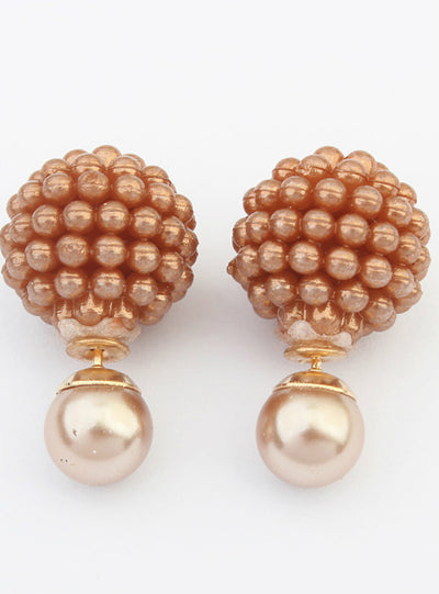Cute Charm Pearl Statement Ball Stud Earrings